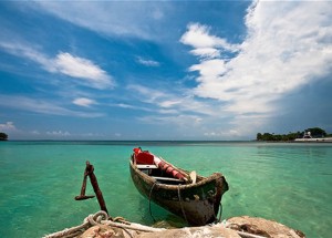 Caraibi Colombia una spiaggia caraibica dell'isola del Rosario in Colombia